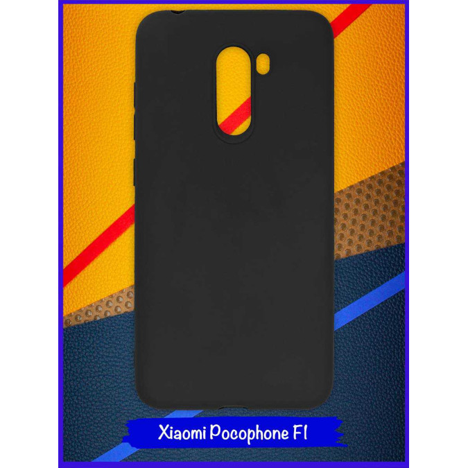 Чехол для Xiaomi Pocophone F1. Силиконовый. Черный.