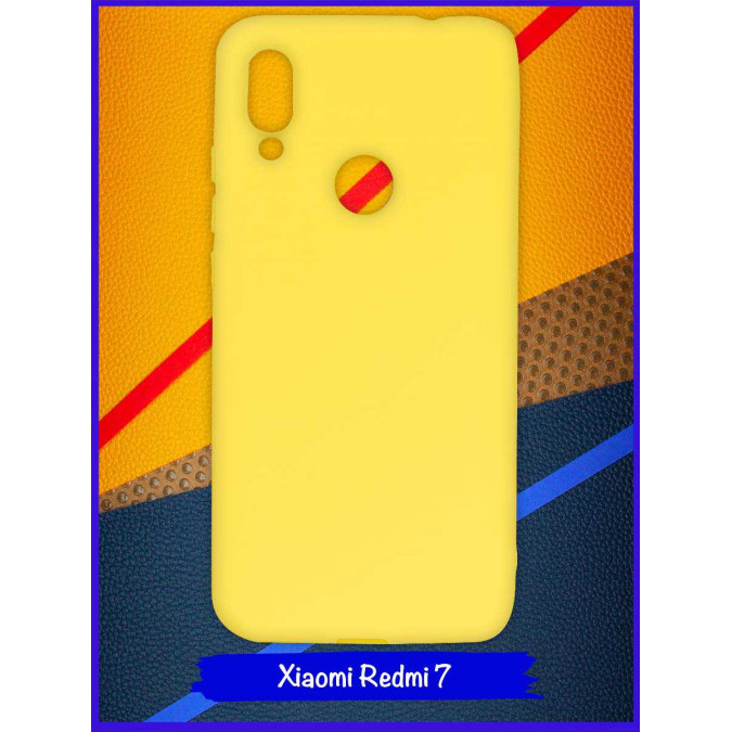 Чехол для Xiaomi Redmi 7 / Xiaomi Redmi Y3. Силиконовый. Желтый.