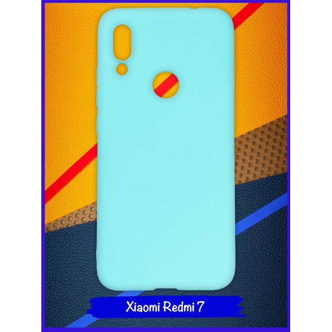 Чехол для Xiaomi Redmi 7 / Xiaomi Redmi Y3. Силиконовый. Бирюзовый.