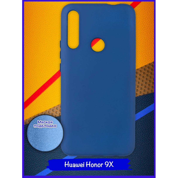 Чехол для Huawei Honor 9X / Huawei P Smart Z / Huawei Y9s / Huawei Y9 Prime 2019. Soft touch premium. Синий 2.