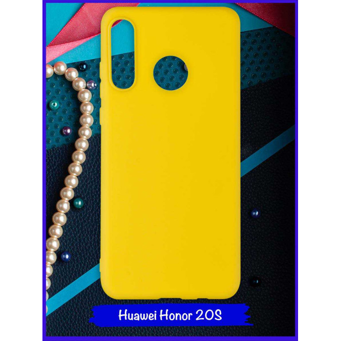 Чехол для Huawei Honor 20S / Huawei P30 Lite. Желтый. Soft touch.