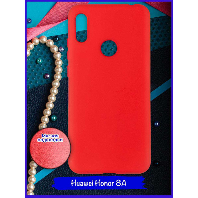 Чехол для Huawei Honor 8A / Huawei Y6s (2019) / Huawei Y6 Prime (2019). Soft touch premium. Красный.