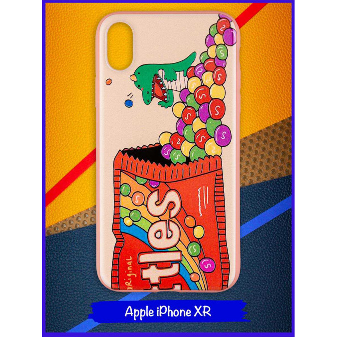 Чехол дизайнерский для Apple Iphone XR. Skittles.