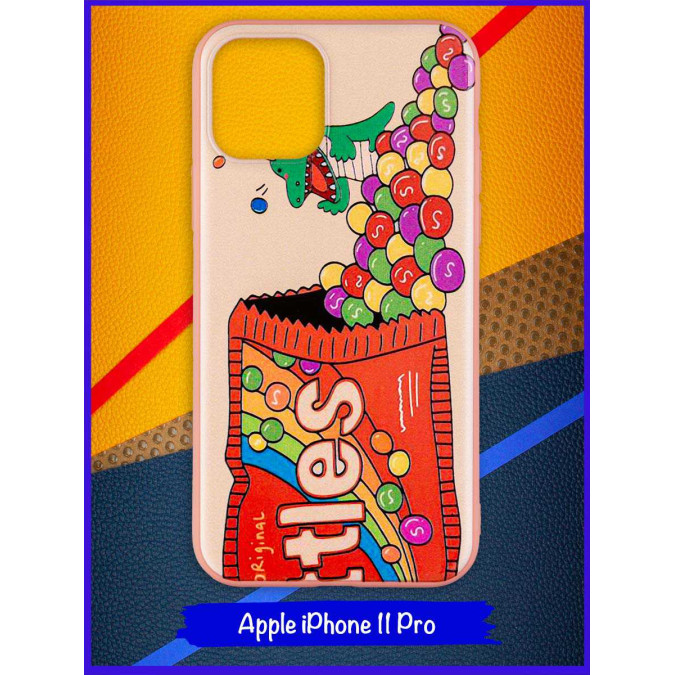 Чехол дизайнерский для Apple Iphone 11 Pro. Skittles.