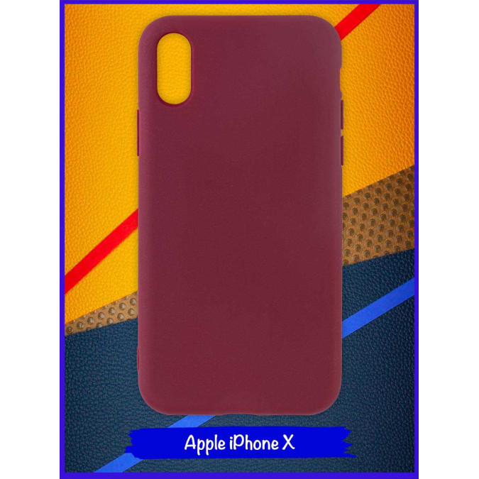 Чехол Ultra для Apple Iphone X / Apple Iphone XS. Бордовый.