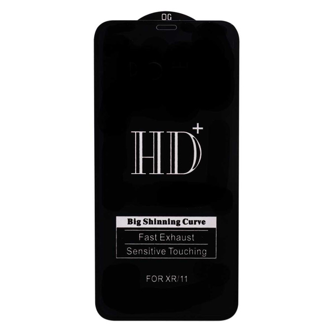 Стекло Premium HD+ для Apple Iphone 11. Черная рамка.