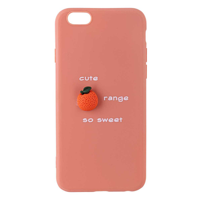 Чехол 3D для Apple Iphone 6 / Apple Iphone 6S. Апельсин. Cute orange so sweet.