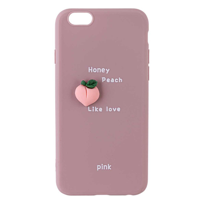 Чехол 3D для Apple Iphone 6 / Apple Iphone 6S. Персик. Honey peach like love.