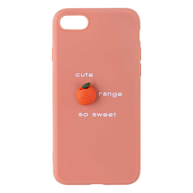 Чехол 3D для Apple Iphone 7 / Apple Iphone 8. Апельсин. Cute orange so sweet.