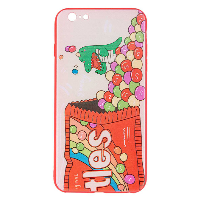 Чехол дизайнерский для Apple Iphone 6 Plus. Skittles.