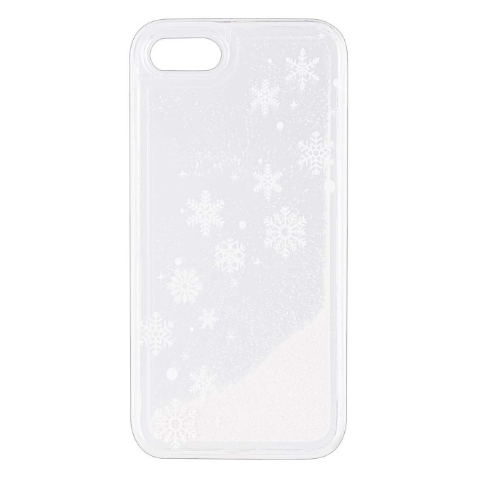 Чехол  дизайнерский для Apple Iphone 7 / Apple Iphone 8. Glitter. Снежинки тип2.