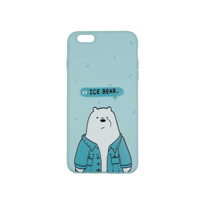 Чехол дизайнерский для Apple Iphone 6 Plus. Ice bear. Soft touch premium.