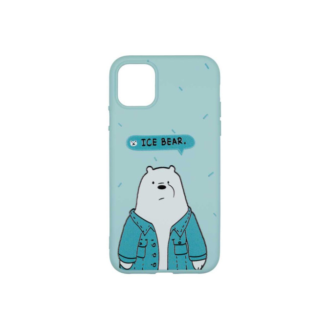 Чехол дизайнерский для Apple Iphone 11. Ice bear. Soft touch premium.