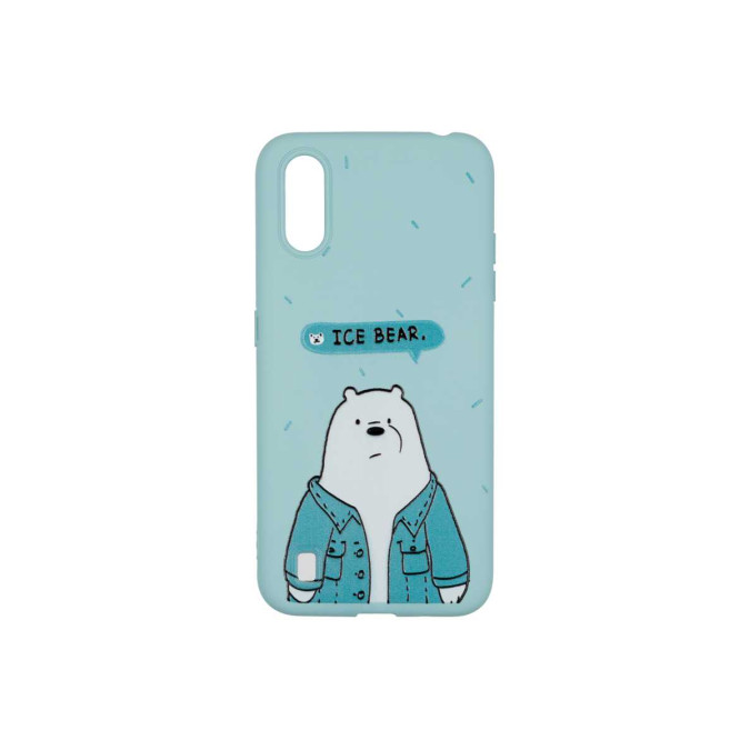 Чехол дизайнерский для Samsung Galaxy A01. Ice bear. Soft touch premium.