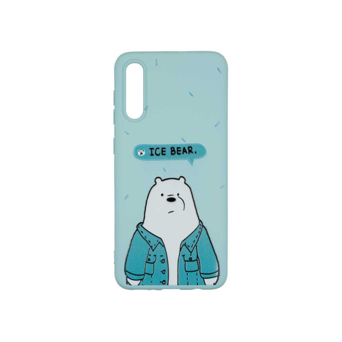 Чехол дизайнерский для Samsung Galaxy A50. Ice bear. Soft touch premium.