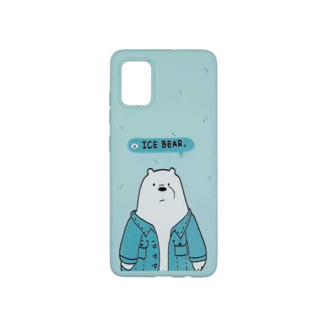 Чехол дизайнерский для Samsung Galaxy A51. Ice bear. Soft touch premium.