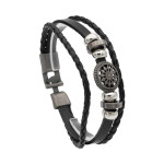 Браслет экокожа. Черный. . 6080 Браслет экокожа. Черный. . 6080