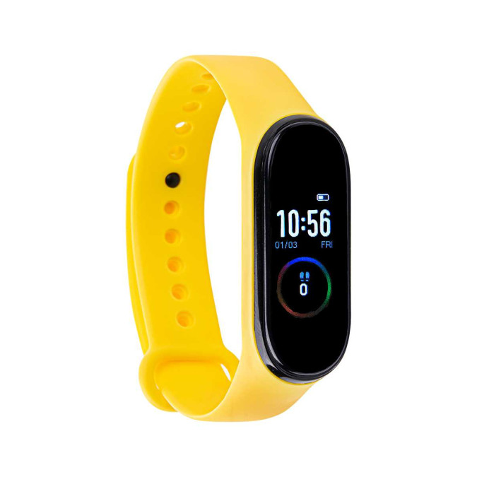 Ремешок для Xiaomi Mi Band 3/4. Силикон. Желтый.