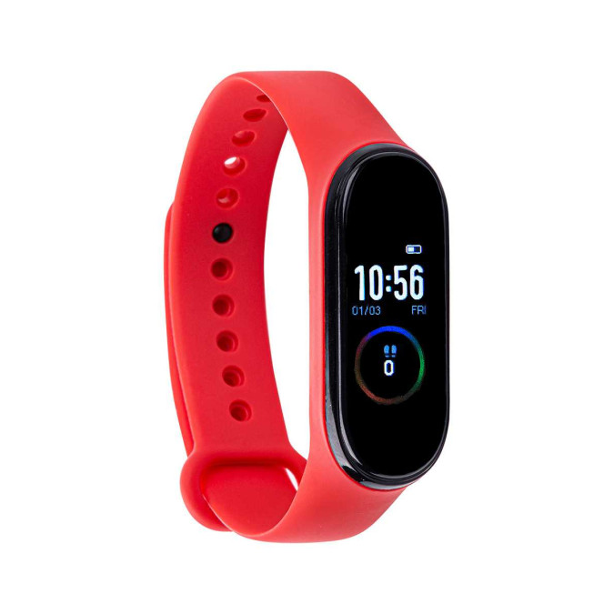 Ремешок для Xiaomi Mi Band 3/4. Силикон. Красный.