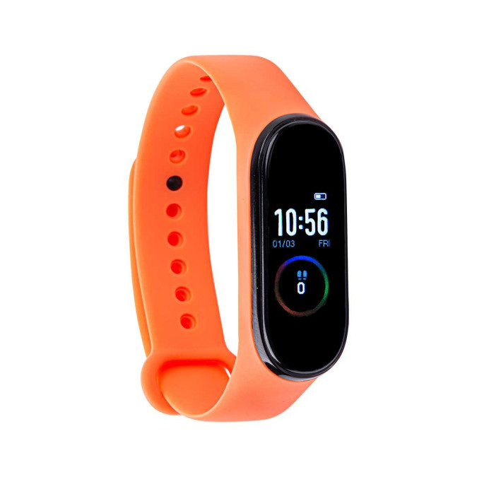 Ремешок для Xiaomi Mi Band 3/4. Силикон. Оранжевый.