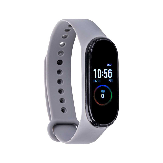 Ремешок для Xiaomi Mi Band 3/4. Силикон. Серый.