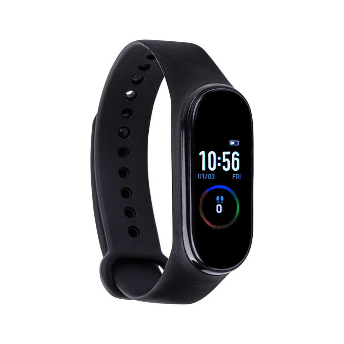 Ремешок для Xiaomi Mi Band 3/4. Силикон. Черный.