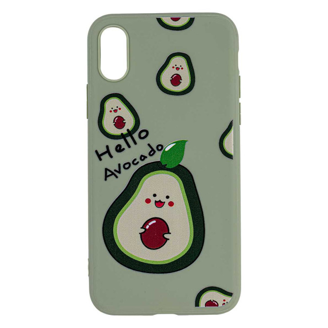 Чехол дизайнерский для Apple Iphone X / Apple Iphone XS. Hello Avocado.