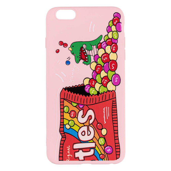 Чехол дизайнерский для Apple Iphone 6 Plus. Skittles.