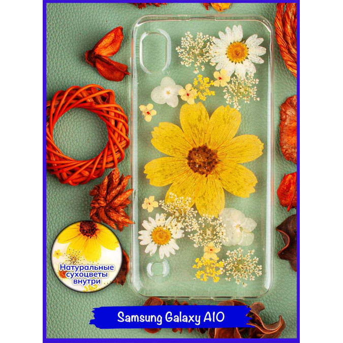 Чехол для Samsung Galaxy A10. Сухоцветы. Тип6.