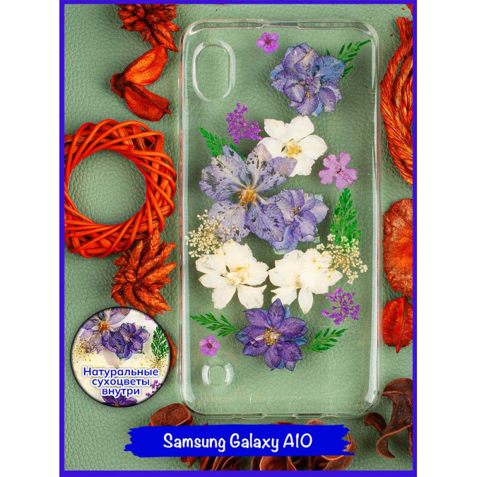 Чехол для Samsung Galaxy A10. Сухоцветы. Тип12.