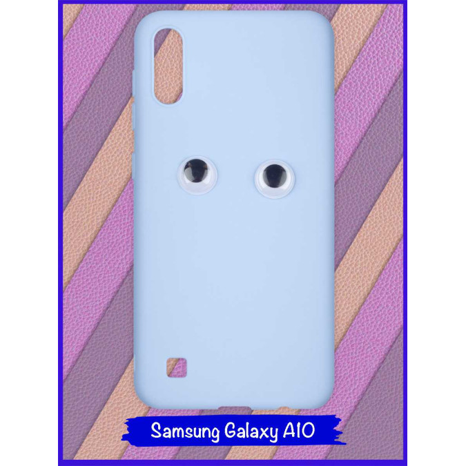 Чехол для Samsung Galaxy A10. Глаза. Сиреневый.