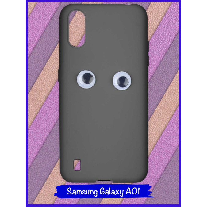 Чехол для Samsung Galaxy A01. Глаза. Черный.