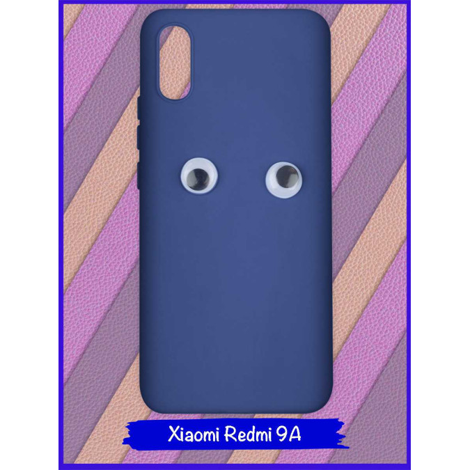 Чехол для Xiaomi Redmi 9A. Глаза. Темно-синий.