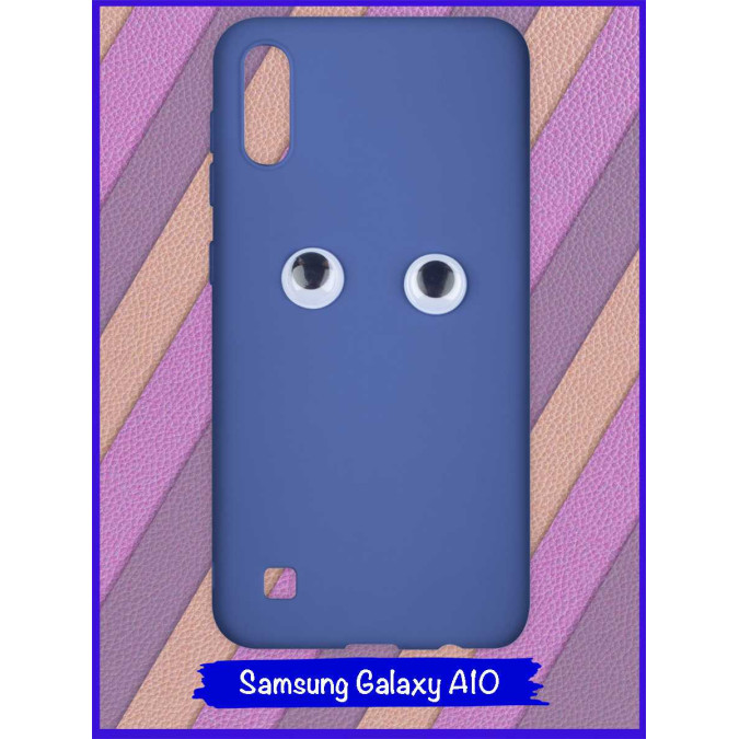 Чехол для Samsung Galaxy A10. Глаза. Темно-синий.