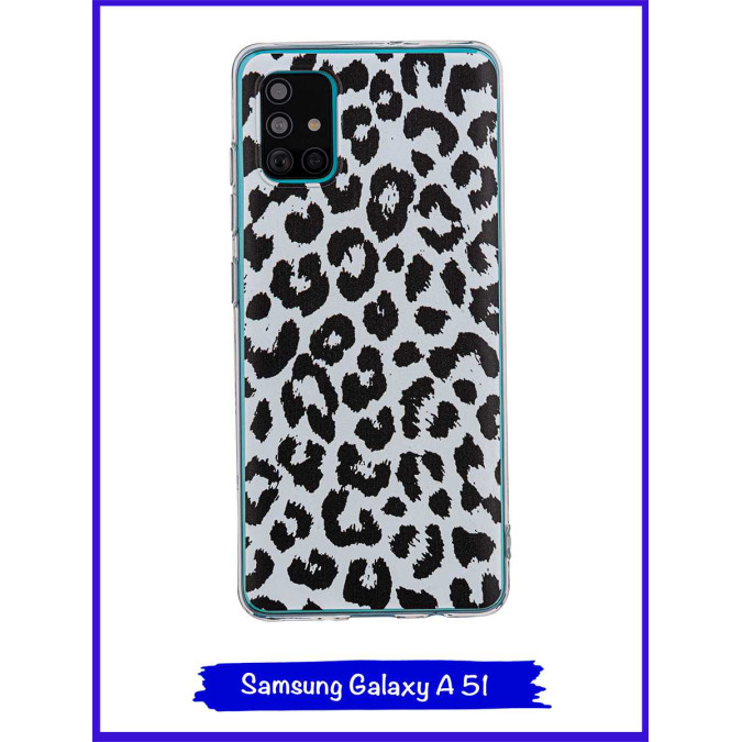 Чехол дизайнерский для Samsung Galaxy A51. Леопард.