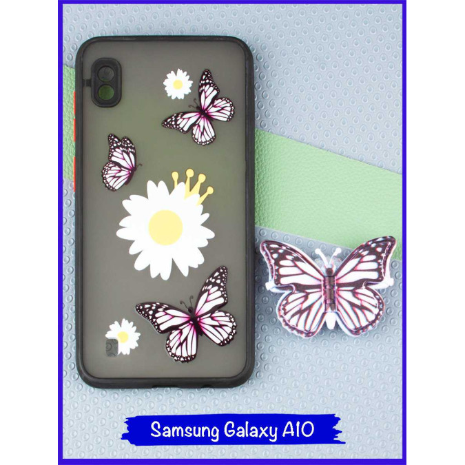 Чехол дизайнерский для Samsung Galaxy A10. Черная рамка.