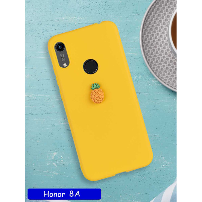 Чехол дизайнерский для Huawei Honor 8A / Huawei Y6s (2019) / Huawei Y6 Prime (2019). Желтый. Ананас.