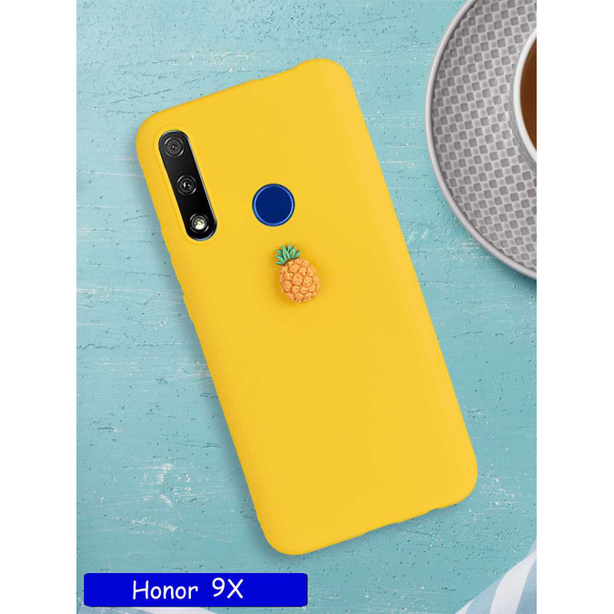 Чехол дизайнерский для Huawei Honor 9X / Huawei P Smart Z / Huawei Y9 Prime 2019. Желтый. Ананас.