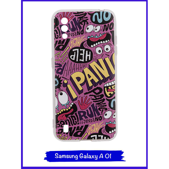 Чехол дизайнерский для Samsung Galaxy A01. Panic.