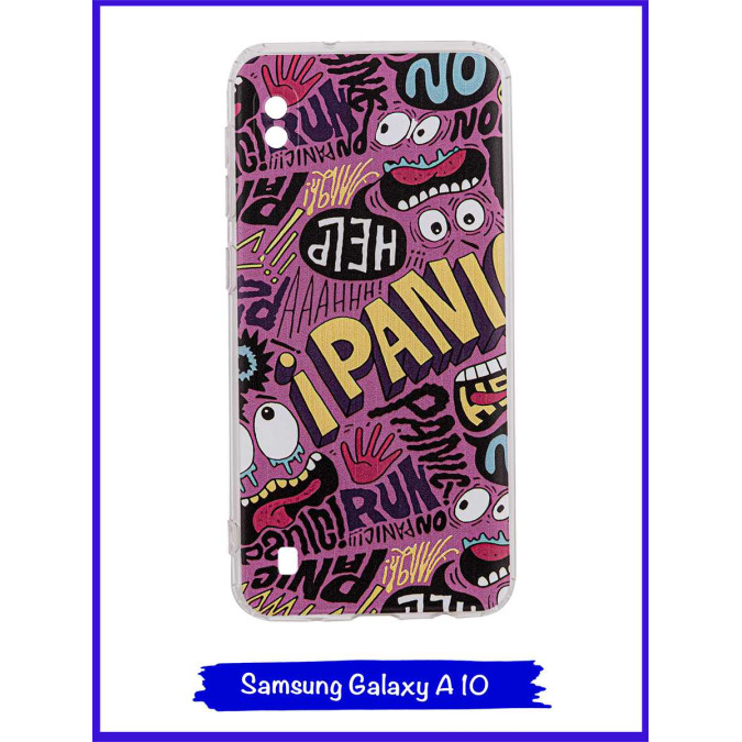 Чехол дизайнерский для Samsung Galaxy A10. Panic.