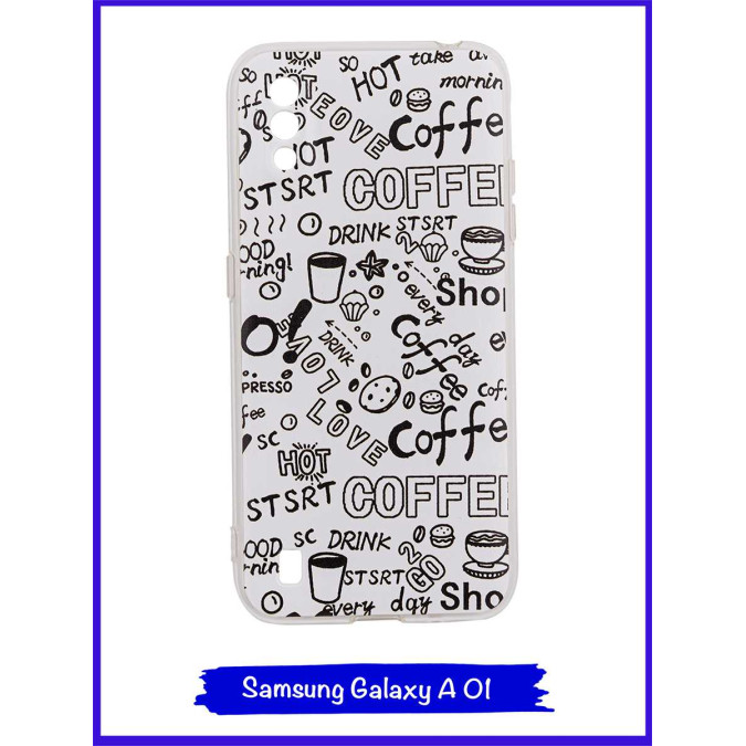 Чехол дизайнерский для Samsung Galaxy A01. Coffee.