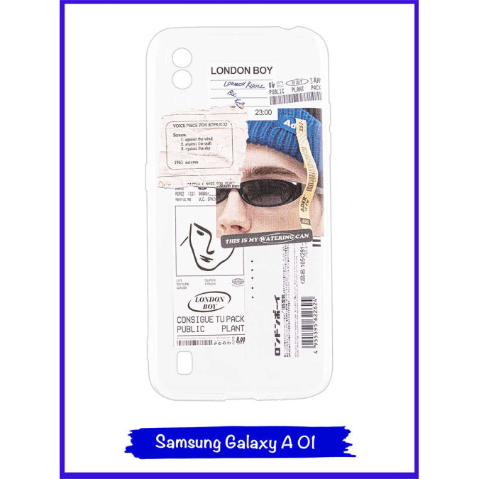 Чехол дизайнерский для Samsung Galaxy A01. London boy.