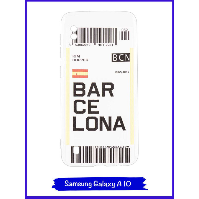 Чехол дизайнерский для Samsung Galaxy A10. Barcelona.