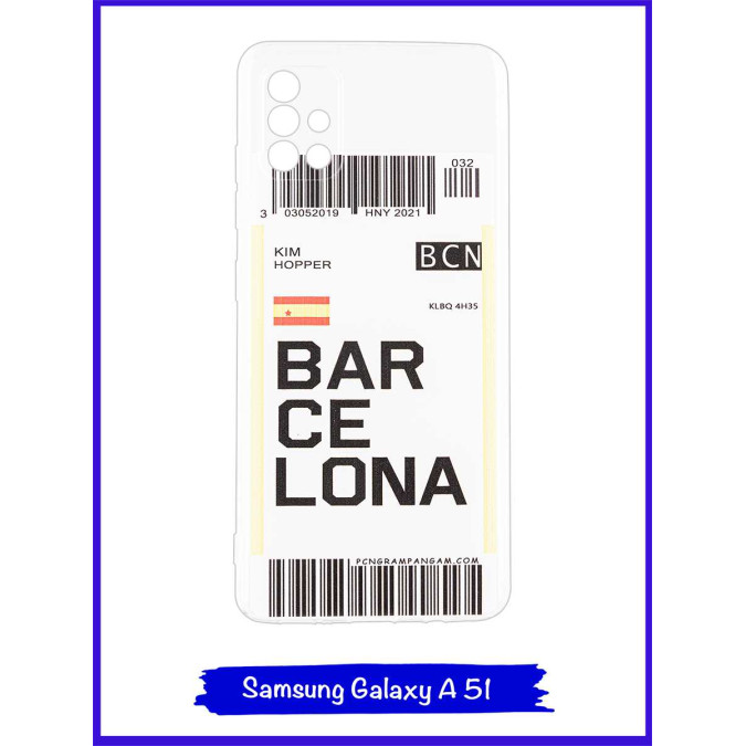 Чехол дизайнерский для Samsung Galaxy A51. Barcelona.