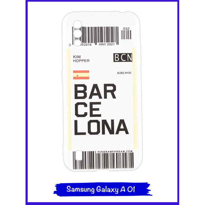 Чехол дизайнерский для Samsung Galaxy A01. Barcelona.