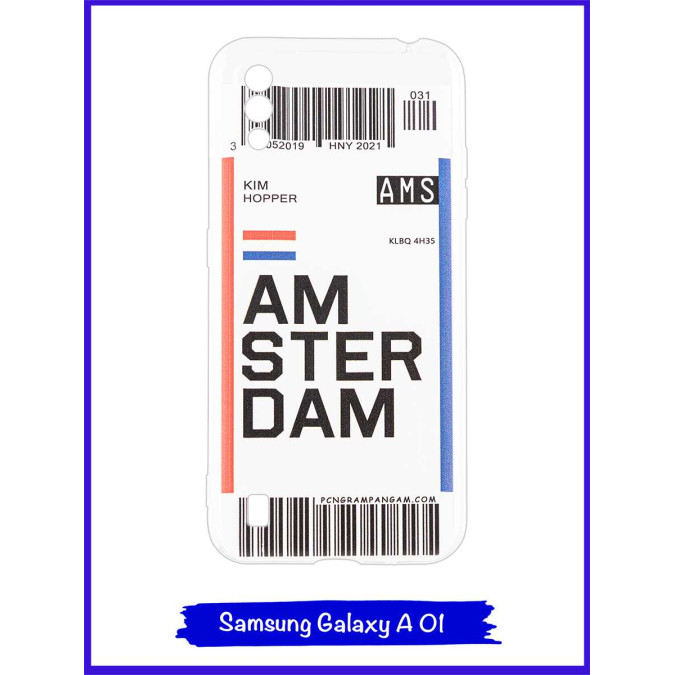 Чехол дизайнерский для Samsung Galaxy A01. Amsterdam.